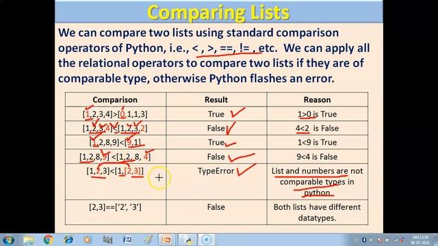 List Manipulation | Comparing Lists | Python Tutorial For Beginners |Lists in Python |Part-4| IP|CS смотреть онлайн