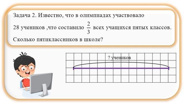 Нахождение части целого и целого по его части. Математика. 5 класс. смотреть онлайн
