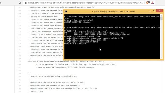 Send SMS from Adb Shell смотреть онлайн