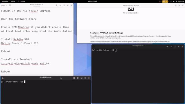 Fedora 37 Wayland Install Nvidia Drivers смотреть онлайн