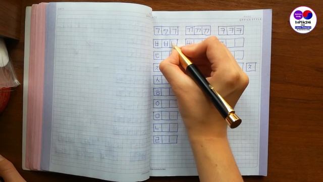 Как писать корейские буквы? смотреть онлайн