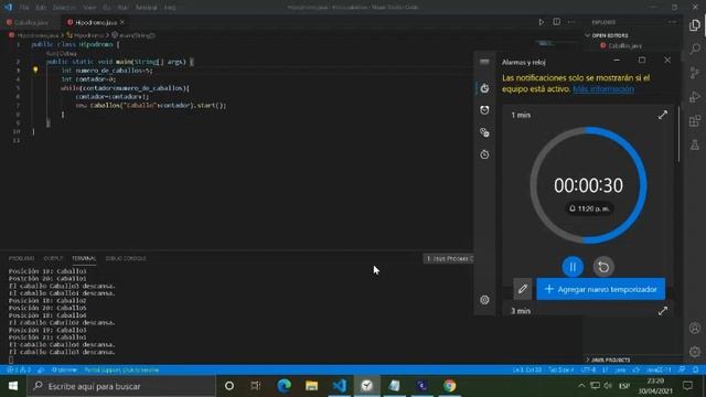 Threads_Caballos Laboratorio SO ‐ Primera vez programando con threads y con tiempo en java смотреть онлайн