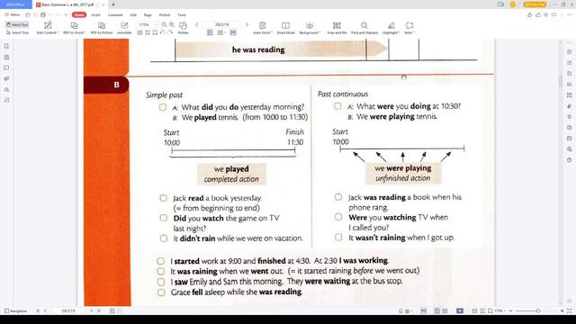 Basic grammar in use Unit 14Past continuous vs past simple смотреть онлайн