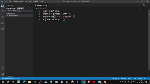 How to make audiobook using python in hindi || python project || make your own audiobook in python смотреть онлайн