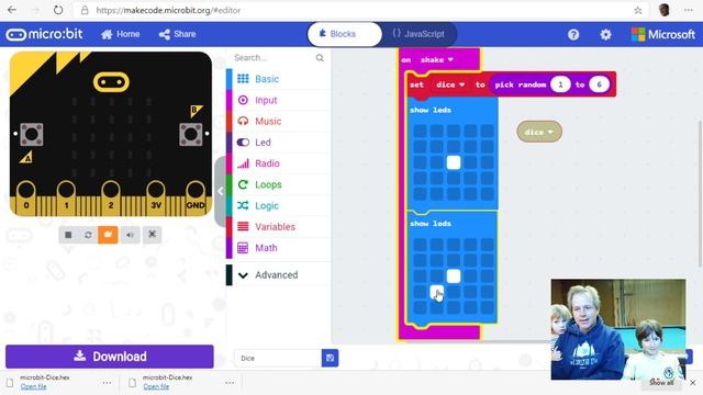 MakeCode for micro:bit - Dice смотреть онлайн