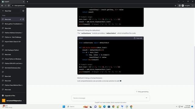 Fastest ways to key wise add a list of dicts together in python смотреть онлайн