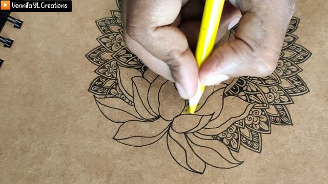 Shiva Lingam mandala art with Lotus|Maha Shivratri Shiva Lingam Drawing| @VennilaYLCreations смотреть онлайн
