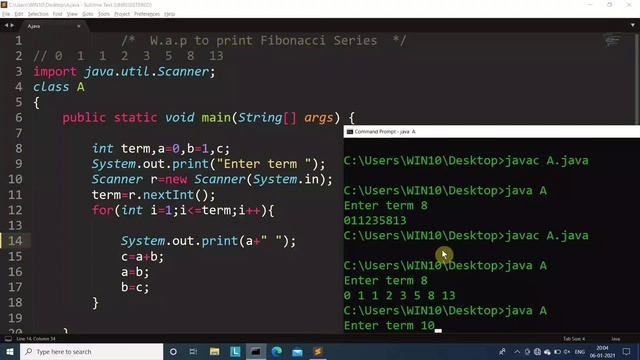 Java program to print Fibonacci Series | Learn Coding смотреть онлайн
