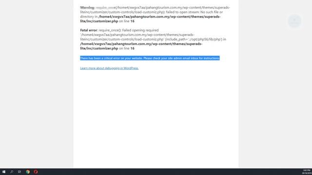 [Fix] There has been a critical error on your website, Please check your site admin email for ins смотреть онлайн