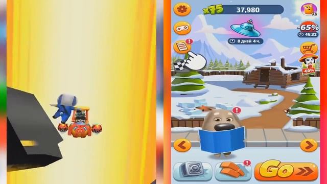 Talking Tom Hero Dash VS Talking Tom Gold Run - New Update - Discover all the heroes - Gameplay смотреть онлайн