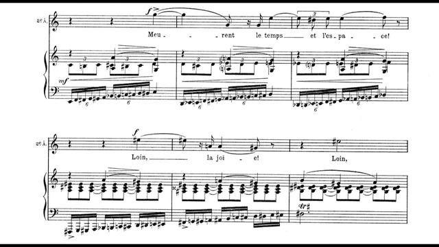 Olivier Messiaen - La Mort du Nombre for Soprano, Tenor, Violin and Piano (1929) [Score-Video] смотреть онлайн