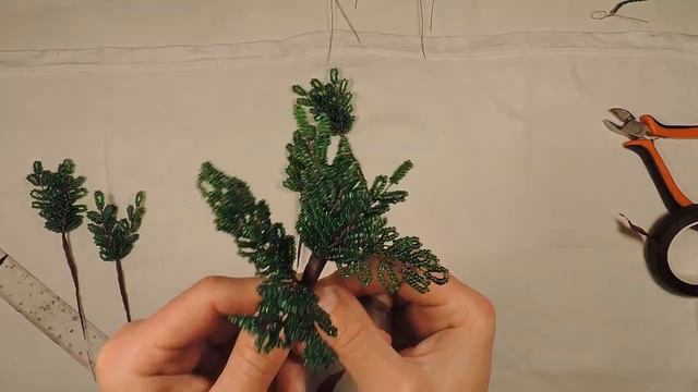 Дерево из бисера для начинающих пошагово / Bead tree for beginners step by step смотреть онлайн