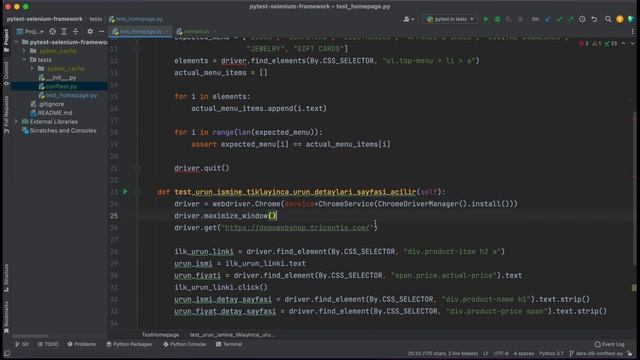 Pytest-Selenium Framework 09 - Conftest.py dosyası ve webdriver ayrışımı смотреть онлайн