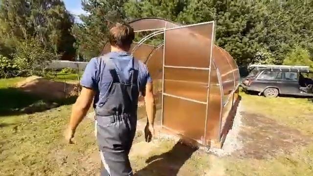 ТЕПЛИЦА УРОЖАЙ С ОТКРЫВАЮЩЕЙСЯ КРЫШЕЙ И БОКАМИ смотреть онлайн