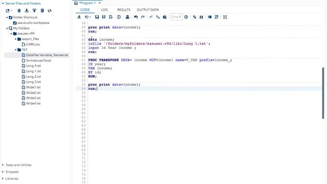 PROC TRANSPOSE in SAS University edition DAY 27 Part 1 || PROC TRANSPOSE VERTICAL TO HORIZONTAL смотреть онлайн