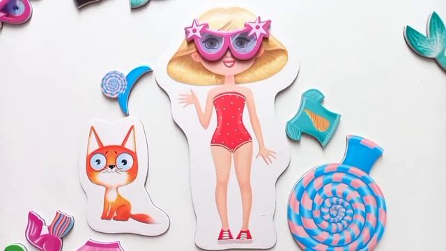 Магнітна одягалка Family Look   Магнитная кукла одевашка с питомцем