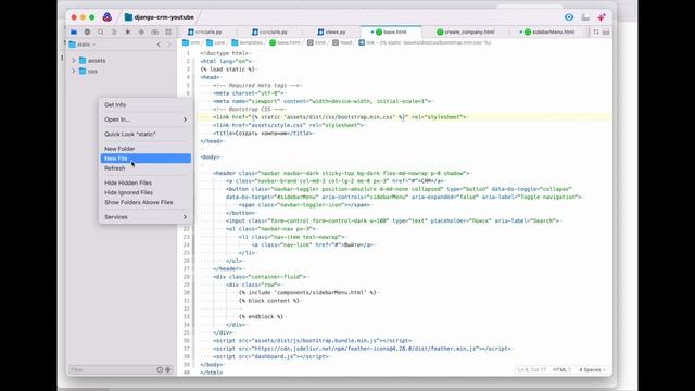 #1 Django-CRM: Создаем проект, формируем шаблоны. смотреть онлайн