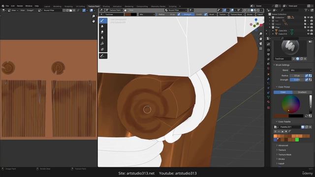5. 14 - Hand Paint the round pillars смотреть онлайн