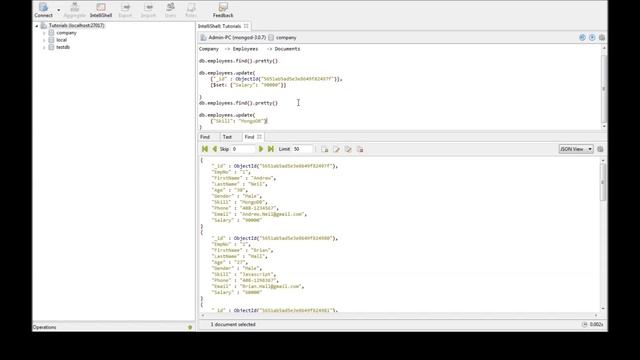 MongoDB Tutorial for Beginners - 8 - UpdateDocuments смотреть онлайн