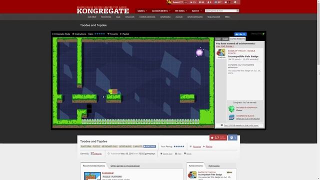 Toodee and Topdee level 3 solution смотреть онлайн