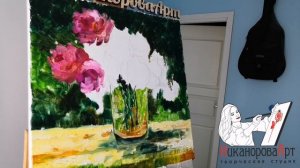 Мастер класс МАСЛО пионы
