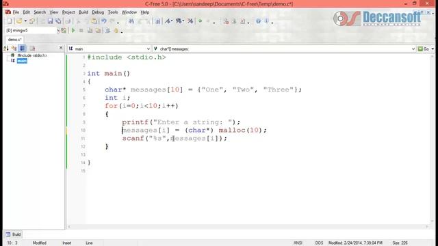 C Language Tutorial | Arrays of Strings in C | C Full Course by Sandeep Soni смотреть онлайн