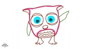 СОВЕНОК ХОП ХОП / Как нарисовать / Раскраска СОВЕНОК ХОП ХОП / Краски Раскраски / Уроки рисования