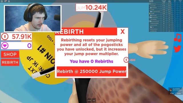 BUYING THE $50,000,000 POGO STICK IN POGO SIMULATOR AND REACHING MAX HEIGHT! (Roblox) смотреть онлайн