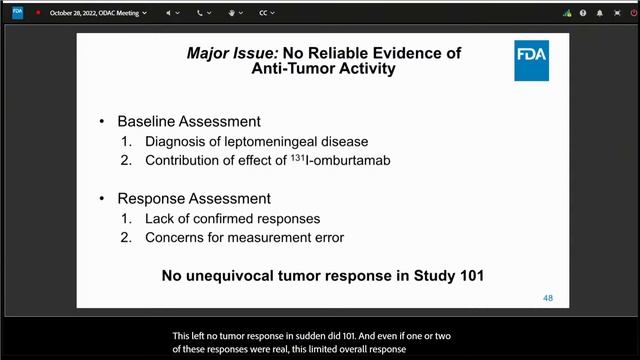 October 28, 2022 Meeting of the Oncologic Drugs Advisory Committee (ODAC) смотреть онлайн
