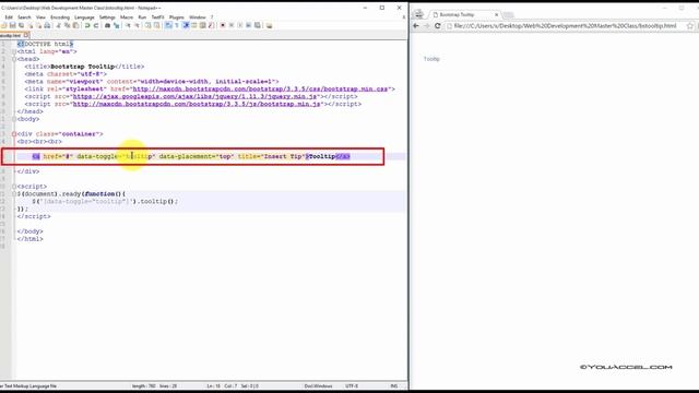 Bootstrap Tooltip | Tutorial смотреть онлайн