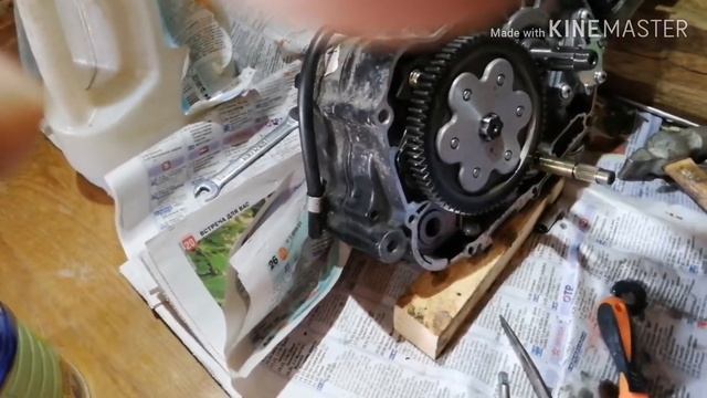Ремонт двигателя 154FMI 125cc. Ремонт задней передачи. Ремонт квадрацикла часть 1