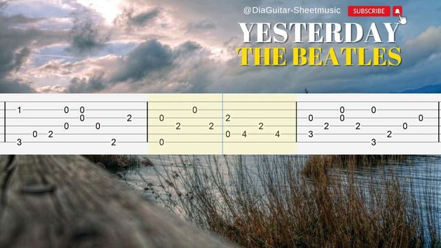 YESTERDAY - THE BEATLES - Fingerstyle Guitar Tutorial TAB (Easy Level) смотреть онлайн