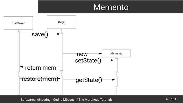 Softwareengineering Tutorial #43 - Das Memento Pattern смотреть онлайн