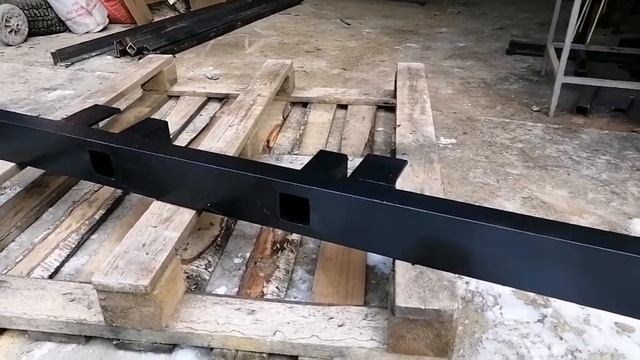 Силовой бампер на УАЗ со встроенным адаптером для установки снегового отвала