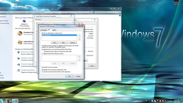 How to Setup IP Address, DNS servers and WINS server in Network and Sharing Center смотреть онлайн