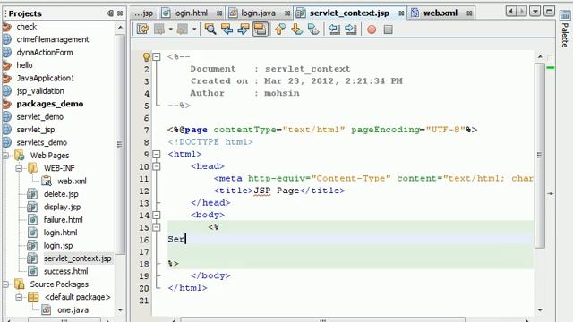 JAVA Programming -Jsp Tutorial servlet_context.avi смотреть онлайн