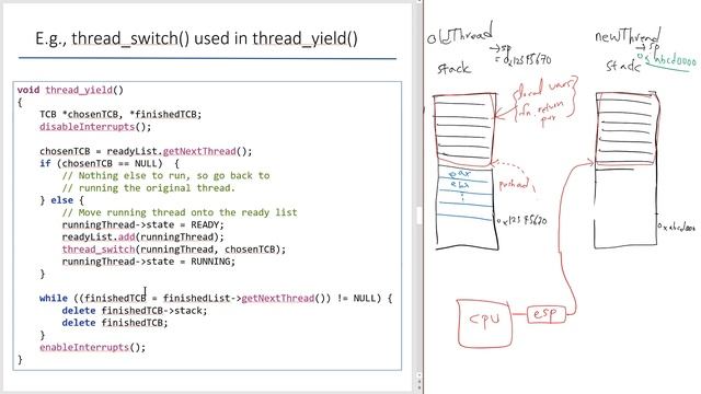 Thread implementation #4 - Context switch | cs370 смотреть онлайн