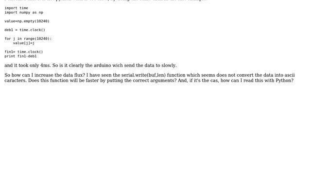 Arduino: arduino due-Python interfacing for high speed data rate смотреть онлайн