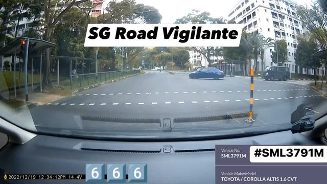19dec2022 Bukit Batok Central #SML3791M Toyota Altis Fail To Conform To Red Light Signal