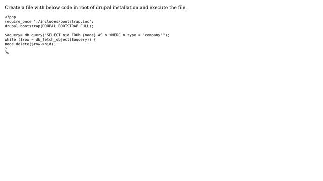 Drupal: How to delete all nodes of a given content type? (15 Solutions!!) смотреть онлайн