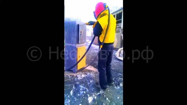 Пескоструй металлического шкафа времен СССР смотреть онлайн