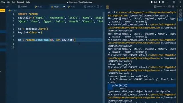 Python Dictionary Country Capital Guessing Game смотреть онлайн