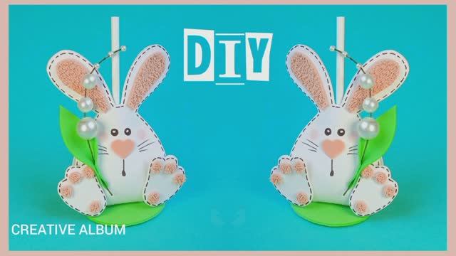 Пасхальные поделки. Бонбоньерка "Зайчик с ландышем". смотреть онлайн