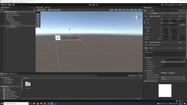 Show and Hide Object with UI Toggle in Unity смотреть онлайн
