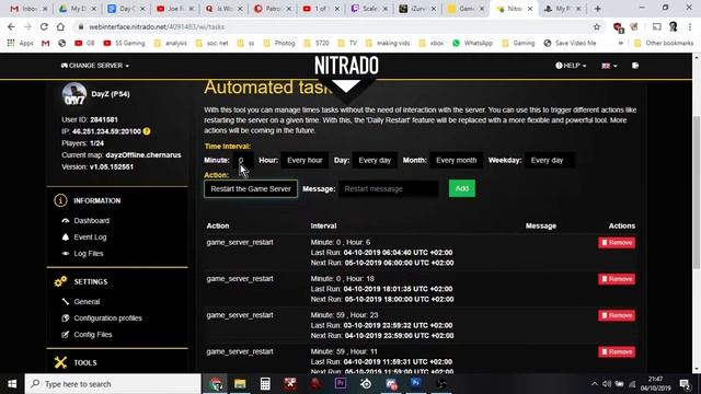 How To Add Auto Restart Times To Nitrado DAYZ Private Server To Prevent Crashing  (PS4 & Xbox One)