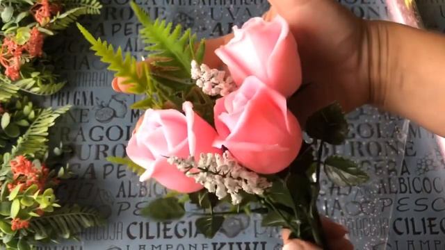 Мыловарение. Букет роз в руку. Упаковка в пленку смотреть онлайн