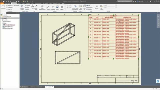 Frame Cut Lists & Good Practice Frame Design/Management | Autodesk Inventor смотреть онлайн
