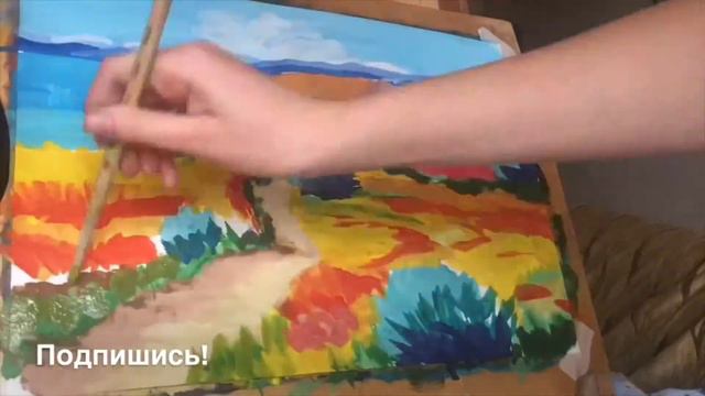 Painting. Gouache. Живопись Гуашь. смотреть онлайн