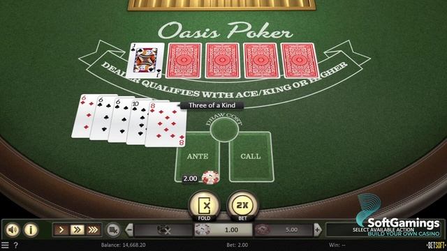 BetSoft - Oasis Poker - Gameplay Demo смотреть онлайн