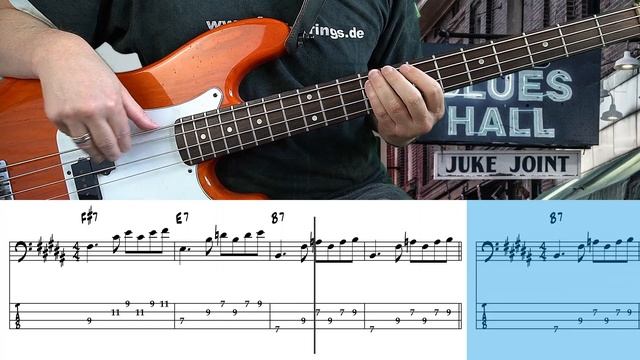 Blues Brothers - Messin' With The Kid (Bass cover with tabs) смотреть онлайн